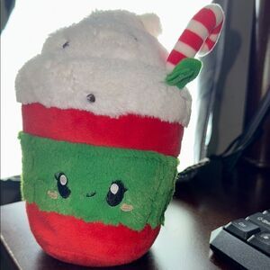 Festive Plush Cup with Candy Cane preloved without tag